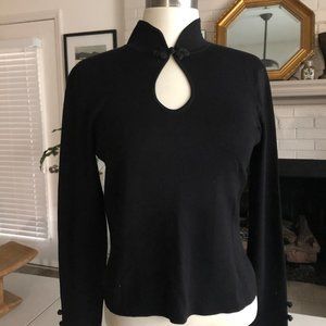 Talbots Keyhole Silk Sweater Petites Small